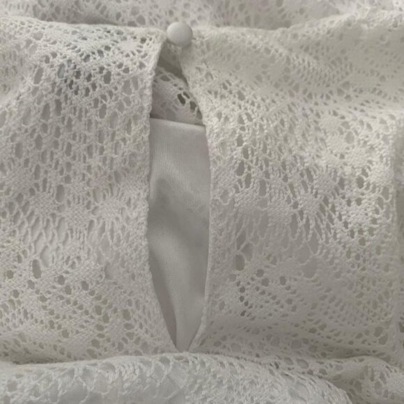 Divided White Lace Dress - Picture 9 of 9